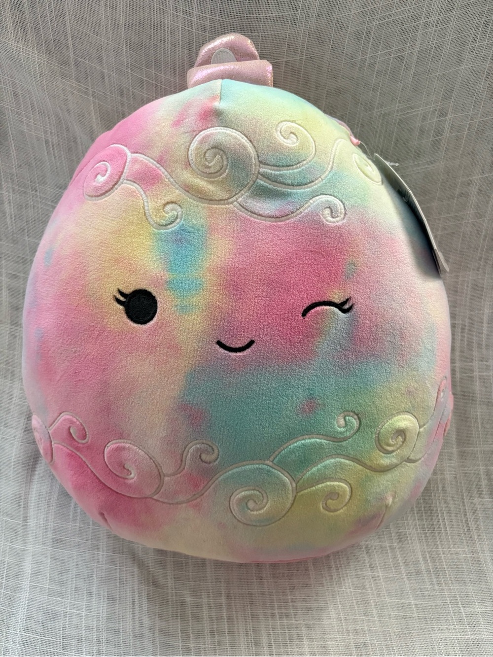 Squishmallows Odessa Winter Pastel Tie-Dye Plush Pillow NWT